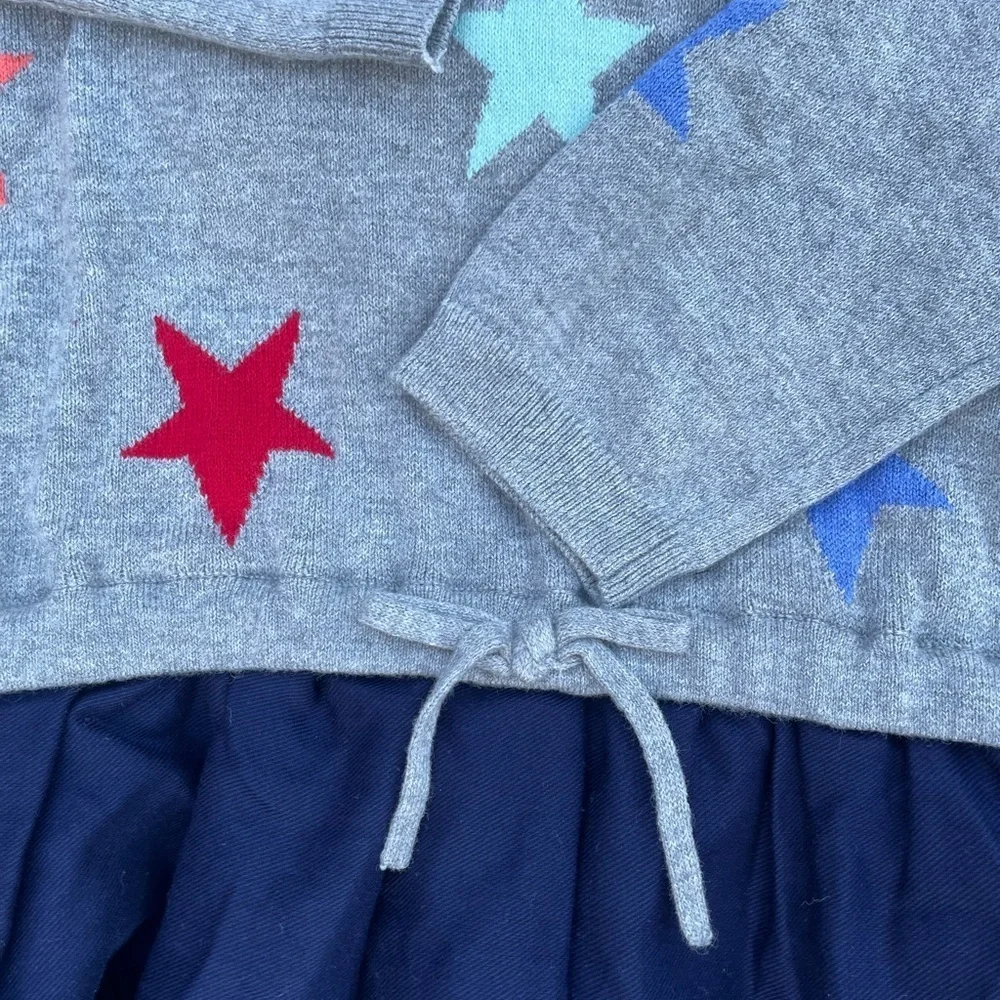 NWT - Gap Kids Girls Drop Waist Star Sweater Dress w Full Skirt - Size L (10)